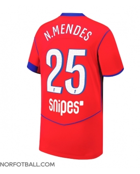 Billige Fotballdrakt Paris Saint-Germain Nuno Mendes #25 Replika Tredjedrakt 2025-26 Kortermet